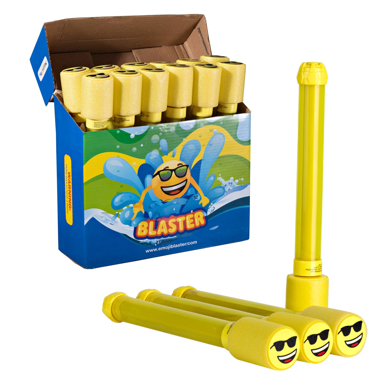 12 Pack Emoticon Blaster Water Guns-Bulk Pack Water Shooters for Summer Party Favor or Activity Fun for Kids