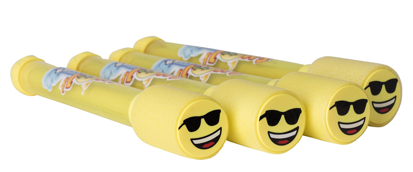 4 Pack Emoticon Water Blaster - 10.5" Foam Water Gun - Light Weight Water Soaker - Water Shooter- Summer Pool Beach Water Toy For Kids