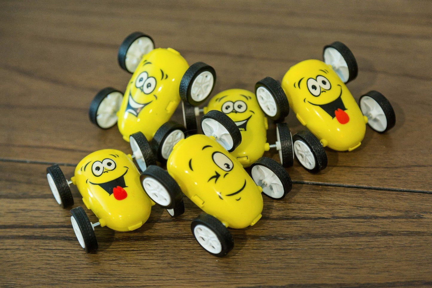 12 Pack Emoticon Party Favors Friction Stunt Cars - Car Novelties Emoticon Toys For Kids