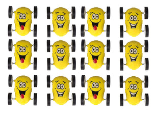 12 Pack Emoji Party Favors Friction Stunt Cars - Car Novelties Emoji Toys For Kids
