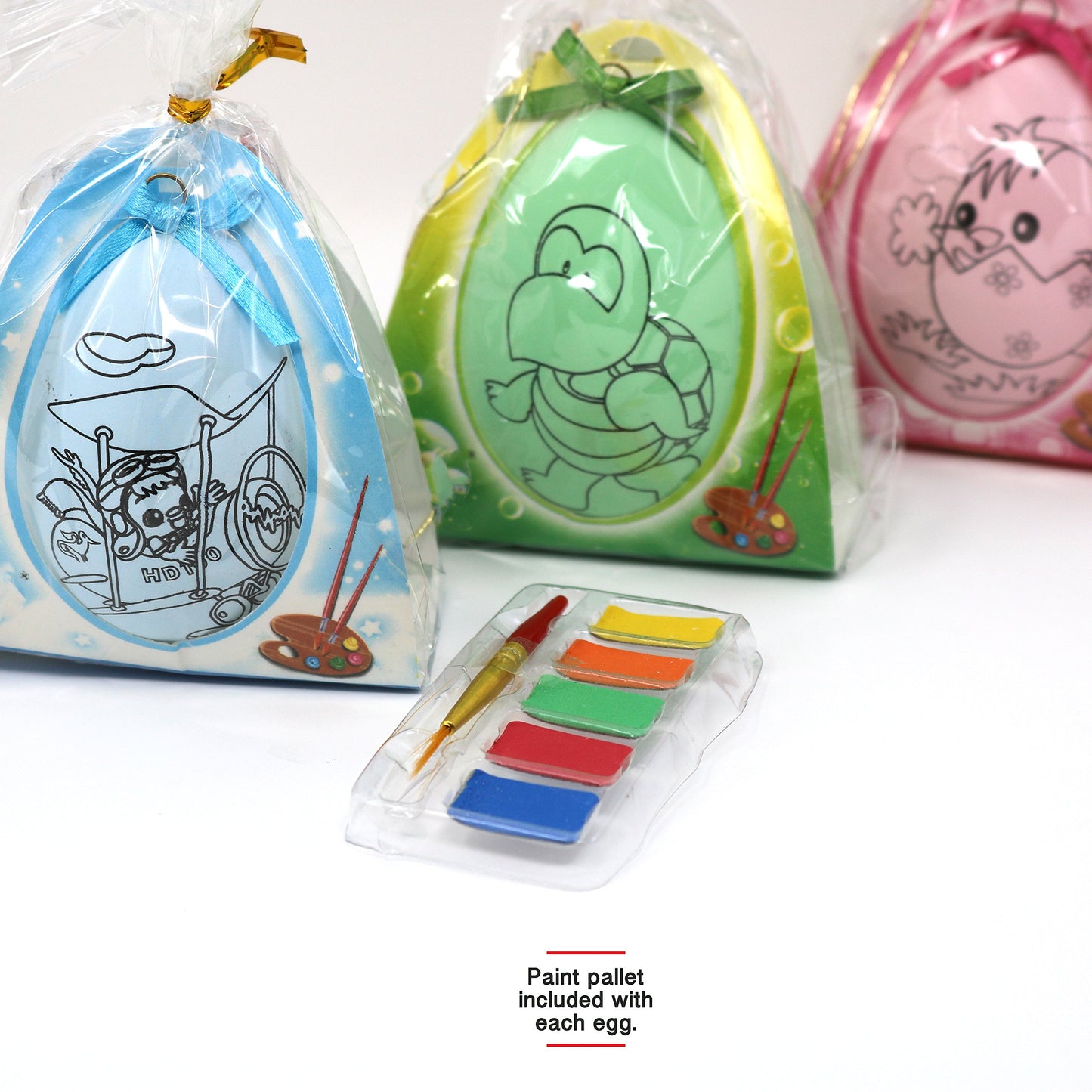 12 Pack Easter Egg Ornaments Paint Craft For Kids- Easter Basket Fillers, Party Favors, Painting Eggs Easter Gift