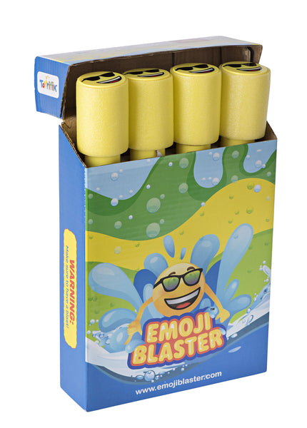 4 Pack Emoji Water Blaster - 10.5" Foam Water Gun - Light Weight Water Soaker - Water Shooter- Summer Pool Beach Water Toy For Kids