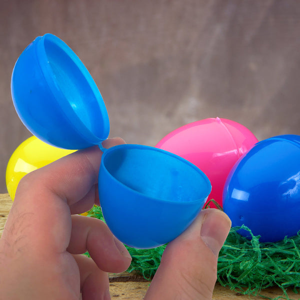 144 Plastic Easter Eggs Bulk- Hinged Fillable Easter Eggs Assorted Colors