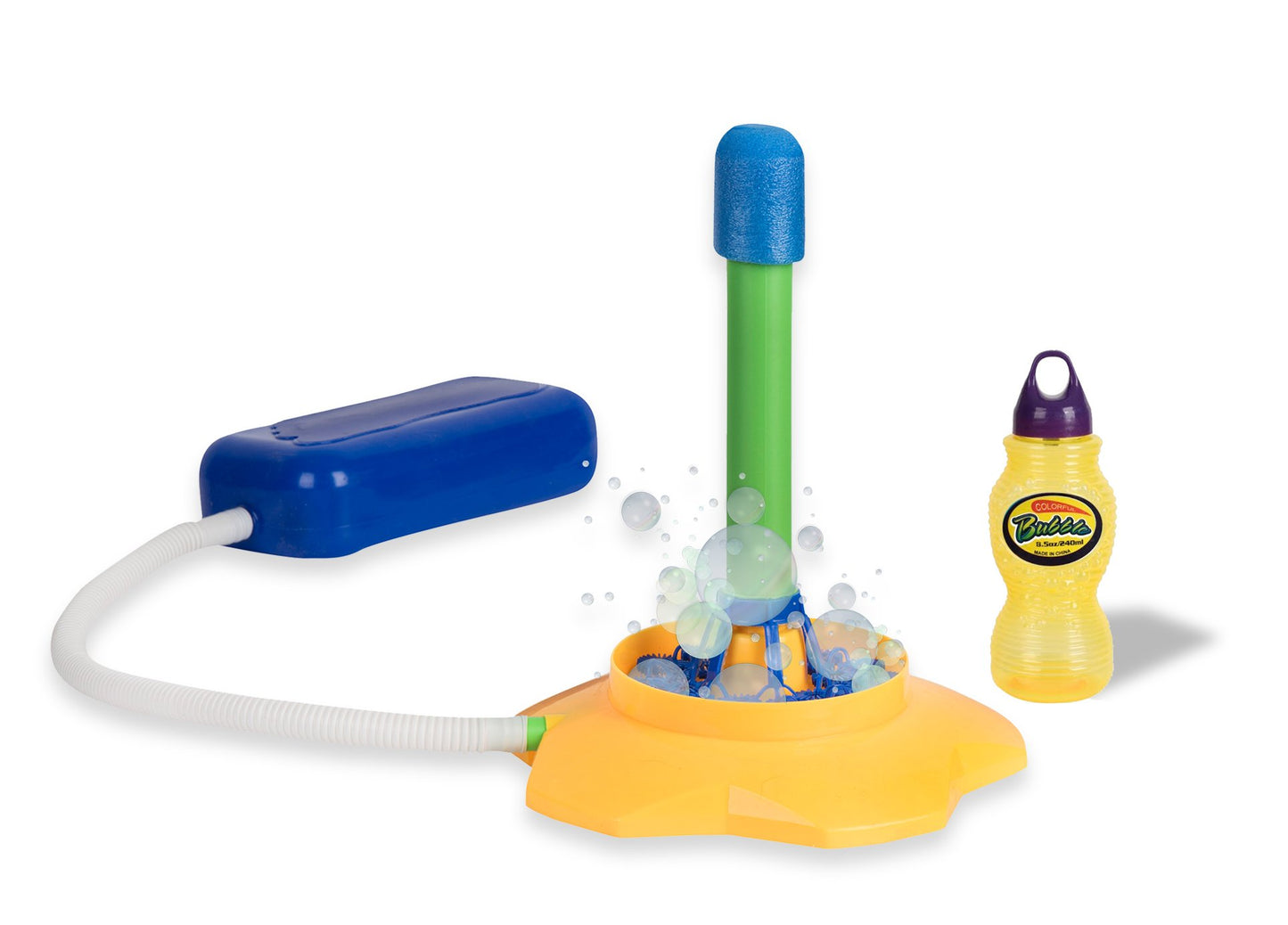 Rocket Launcher Bubbles Outdoor Toys For Kids - 8.5 Oz Bubble Solution Included- Bubble Toys For Summer Outdoor Fun, Outdoor Kids Party, Kids Gift