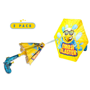 2 Pack Emoji Blaster Water Gun Squirt Pistol With Umbrella Shield For Kids- Outdoor Children Fun Summer, Pool, Beach, and Backyard kids Water Toys Super Soaker Shooter