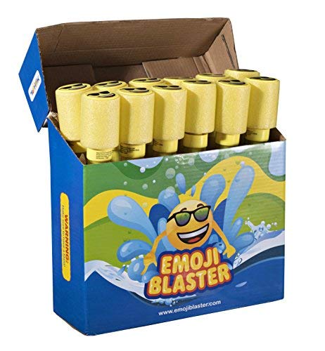 12 Pack Emoji Blaster Water Guns-Bulk Pack Water Shooters for Summer Party Favor or Activity Fun for Kids