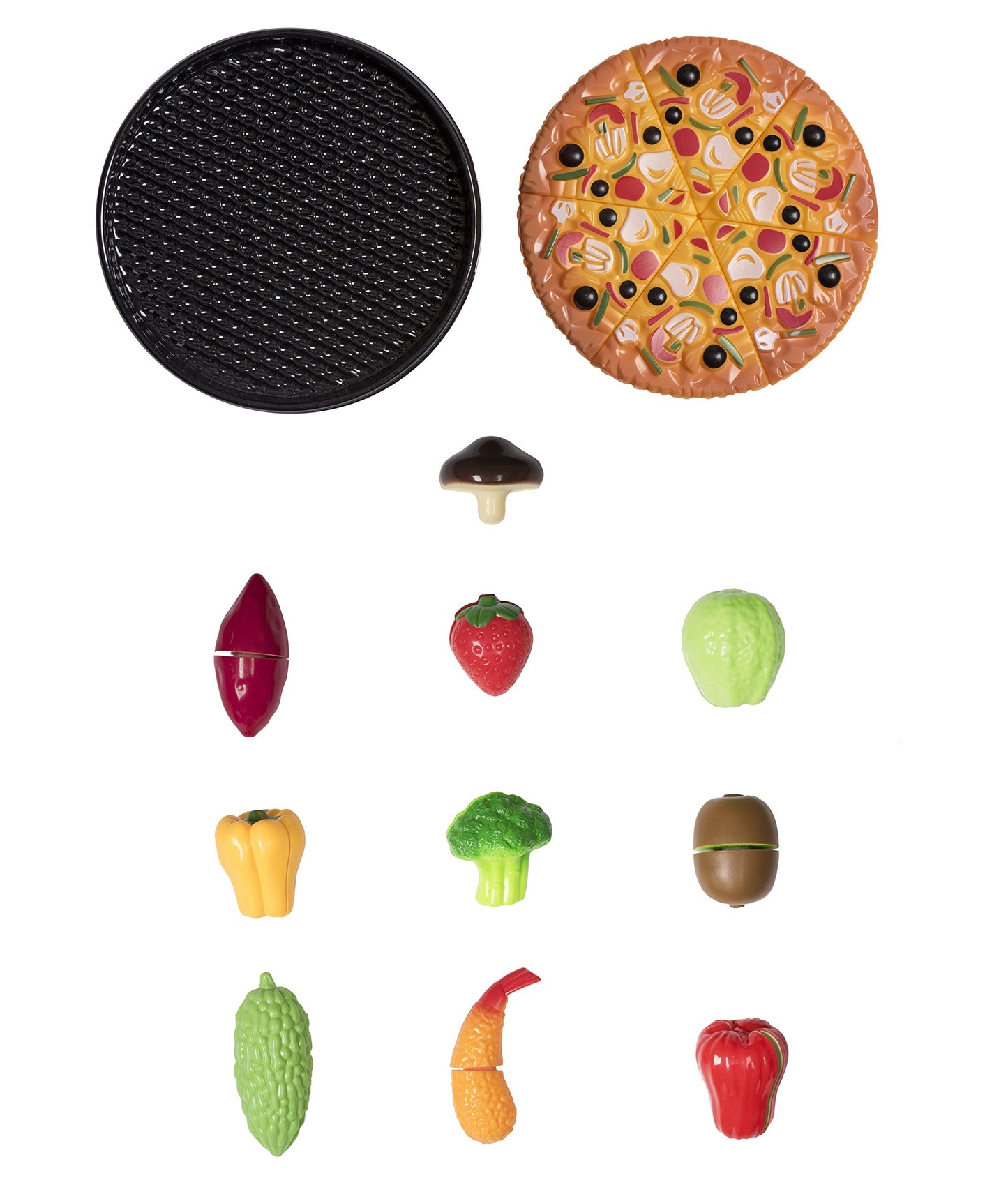 Play Food Kitchen Toys Set - 72 Piece Fake Fruits And Vegetables Toddler Cutting Play-Set