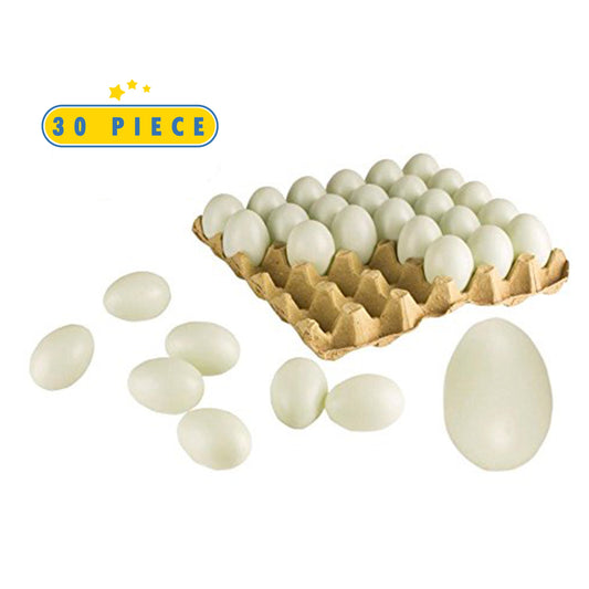 30 Fake Chicken Eggs On Tray Realistic Egg Toy Food Playset For Kids- Pretend Play Artificial Kitchen Foods - Light Green Faux Eggs Kitchen Decor