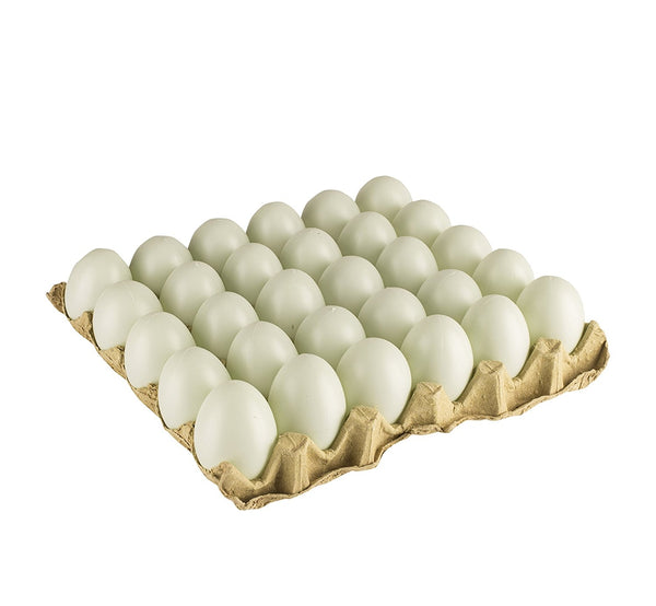 30 Fake Chicken Eggs On Tray Realistic Egg Toy Food Playset For Kids- Pretend Play Artificial Kitchen Foods - Light Green Faux Eggs Kitchen Decor