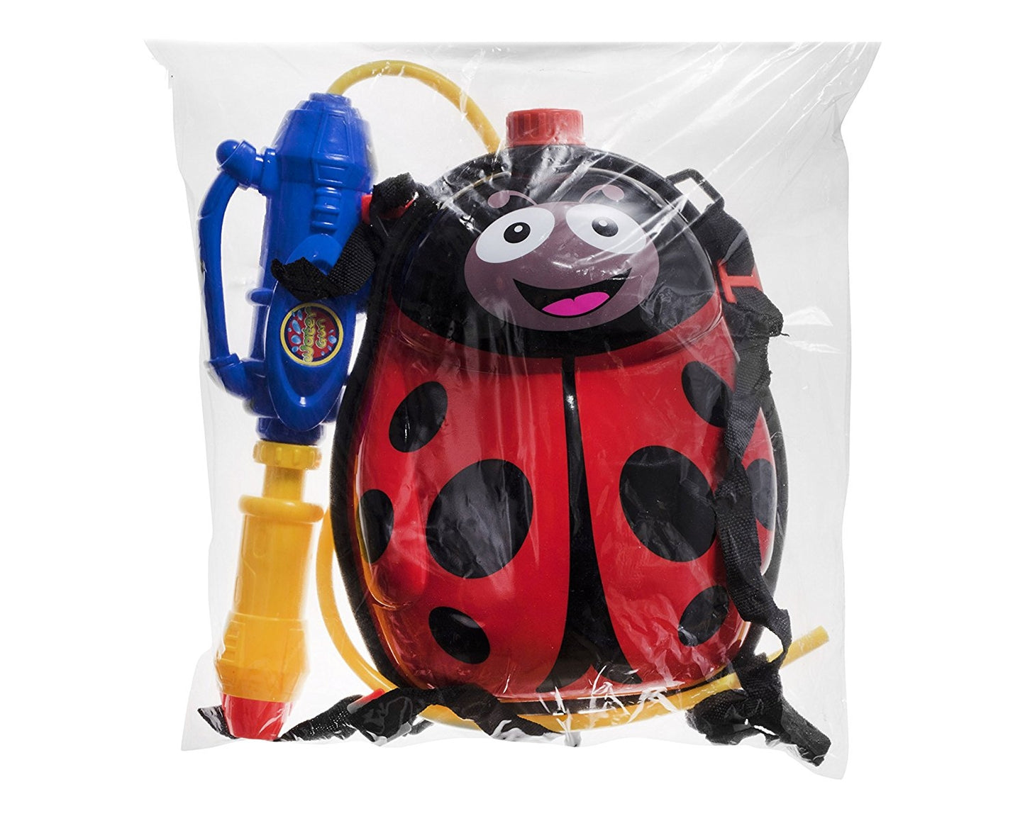 Toyrifik Water Gun Backpack Water Blaster For kids -Water Shooter With Tank Lady Bug Toys For Kids- Summer Outdoor Toys For Pool Beach Water Toys For Kids