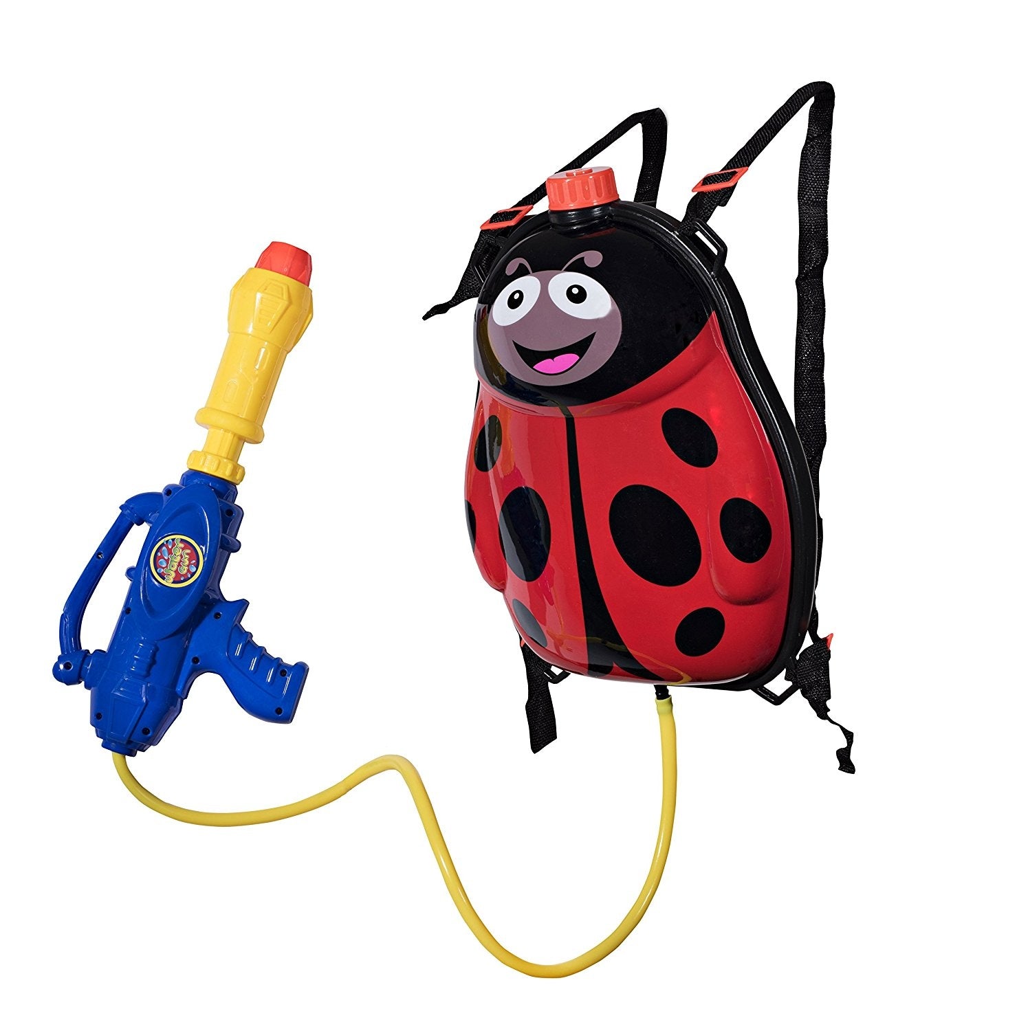 Toyrifik Water Gun Backpack Water Blaster For kids -Water Shooter With Tank Lady Bug Toys For Kids- Summer Outdoor Toys For Pool Beach Water Toys For Kids